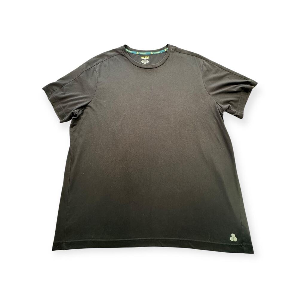 Tek Gear Black Crew Neck Short Sleeves‎ Cotton Blend Men All Seasons T-Shirt XXL